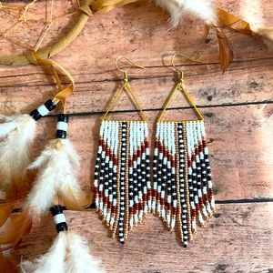 Western beaded earring
